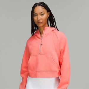 NWT Lululemon Scuba Half-Zip Hoodie - Size XS/S Raspberry Cream Womens